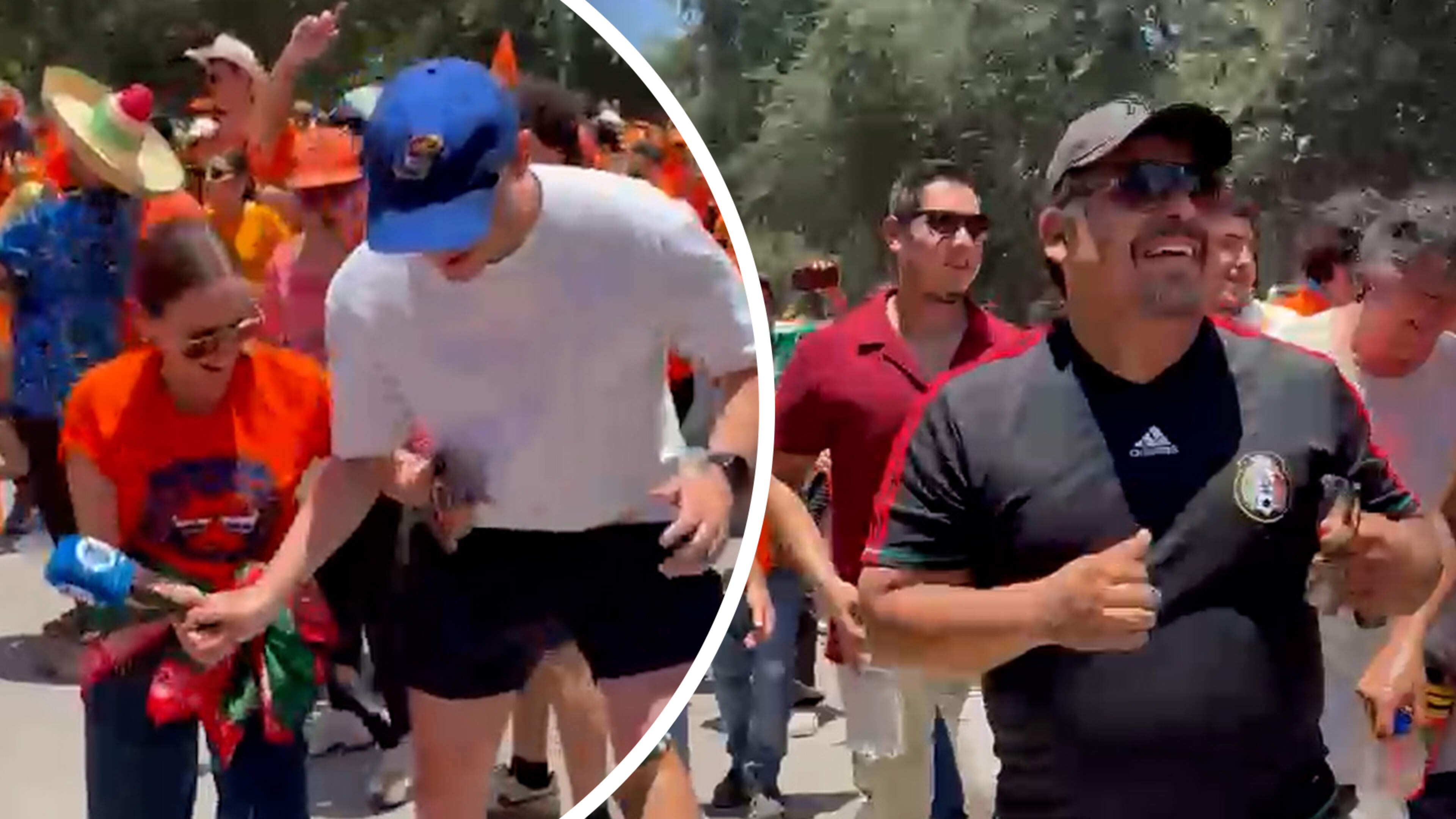 Dansende Mexicanen zorgen voor sfeer rond Oranjemars in Monterrey